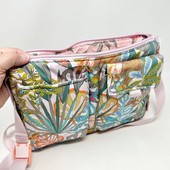 Vera Bradley Rain Forest Canopy Pattern Utility Small Crossbody Bag - Picture 4 of 7
